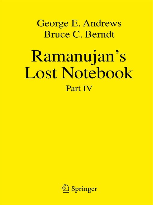 Cover image for Ramanujan's Lost Notebook